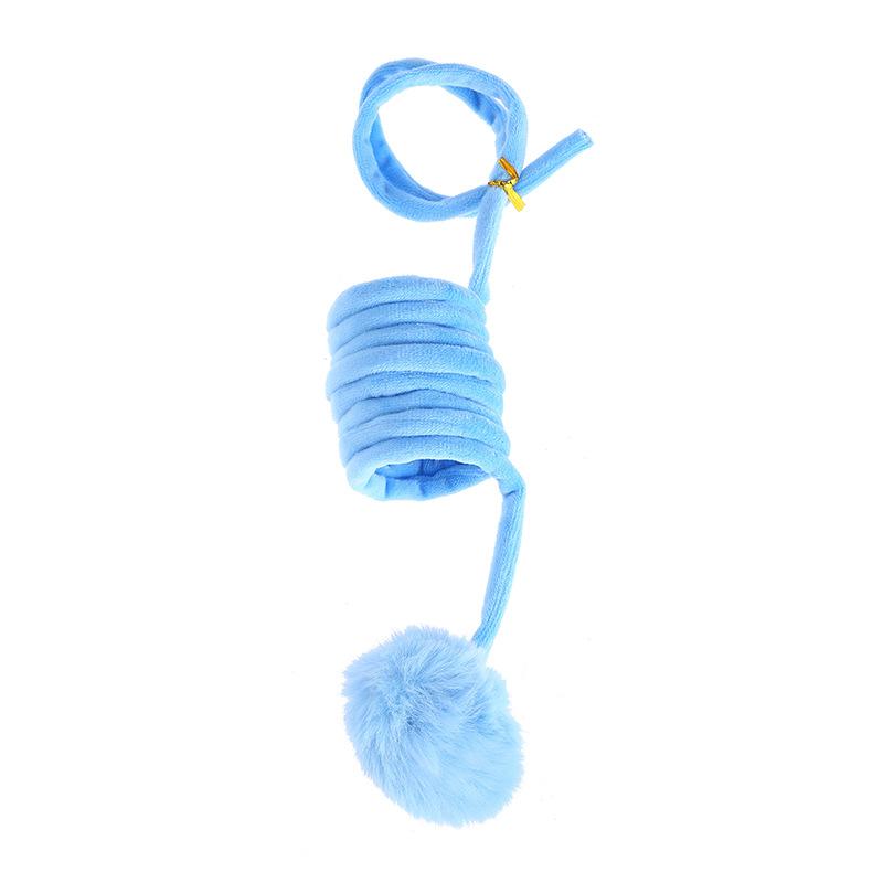 

1шт забавный котенок висит интерактивная игрушка Pet Cat Весенний мяч игрушка синий