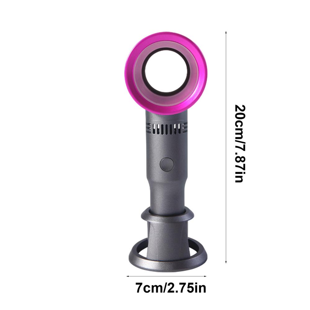 Portable Handheld Turbo Fan Small Personal Fan USB Charging Battery Operated Ultra-Quiet Cooling 3 Speed Adjustable Table Fan