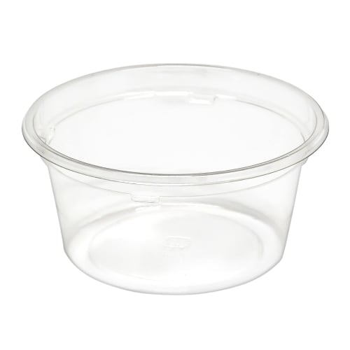 Risupack BioCup 120 BL Disposable Containers for Takeout, Lunch, and Bento Boxes, Clear, 158ml Capacity, Pack of 50, Made in Japan, PBPM071