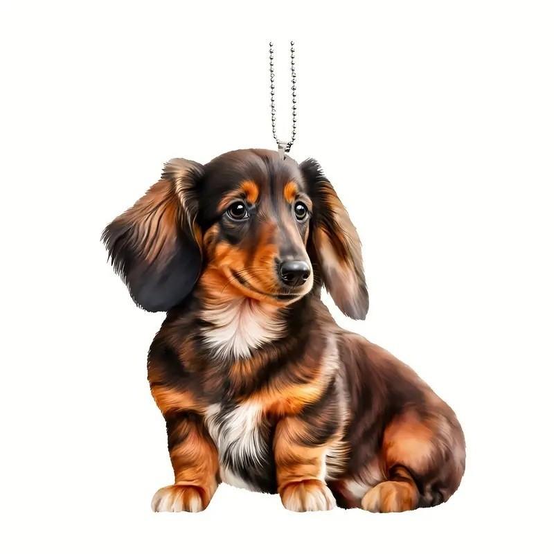 

Акриловый причудливый милый кулон для автомобиля с собакой для модного брелка и украшения для сумки