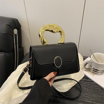 Premium Sense Niche Handbag Versatile Popular Small Square Bag Shoulder Messenger Bag Solid Color Commuter Women's Bag