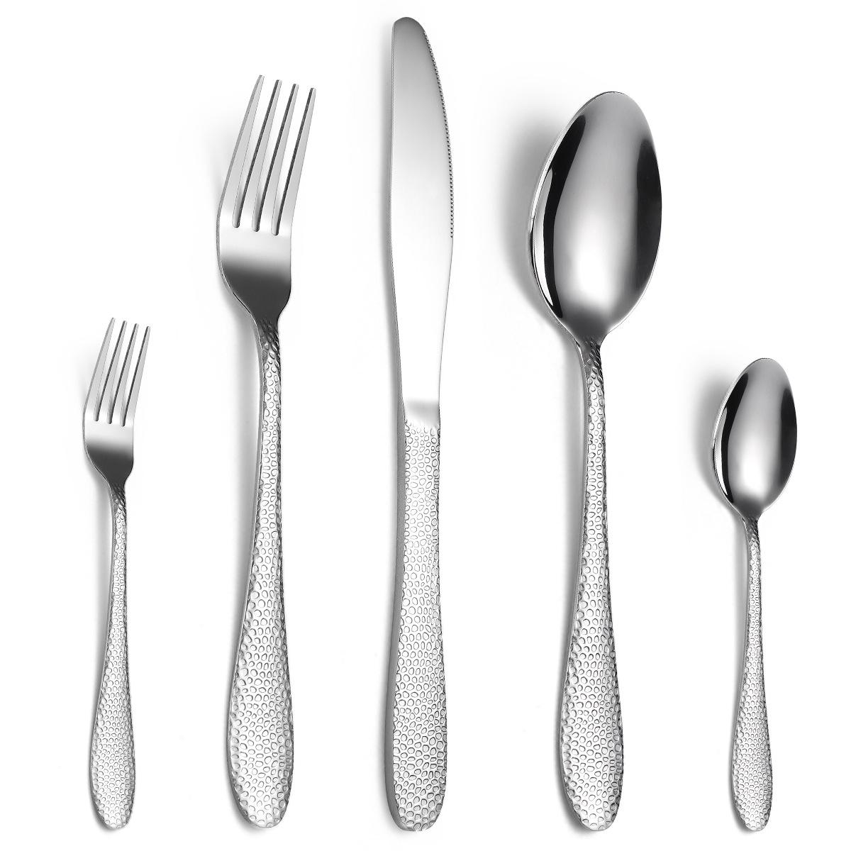 

Набор посуды в стиле вестерн из нержавеющей стали с молотком, креативный домашний стейк, золотой нож и вилка, ложка YSH-9 серебряный