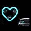 Solar Heart-Shaped LED Neon Light Waterproof Romantic Car Lamp Auto On/Off Multi-Color