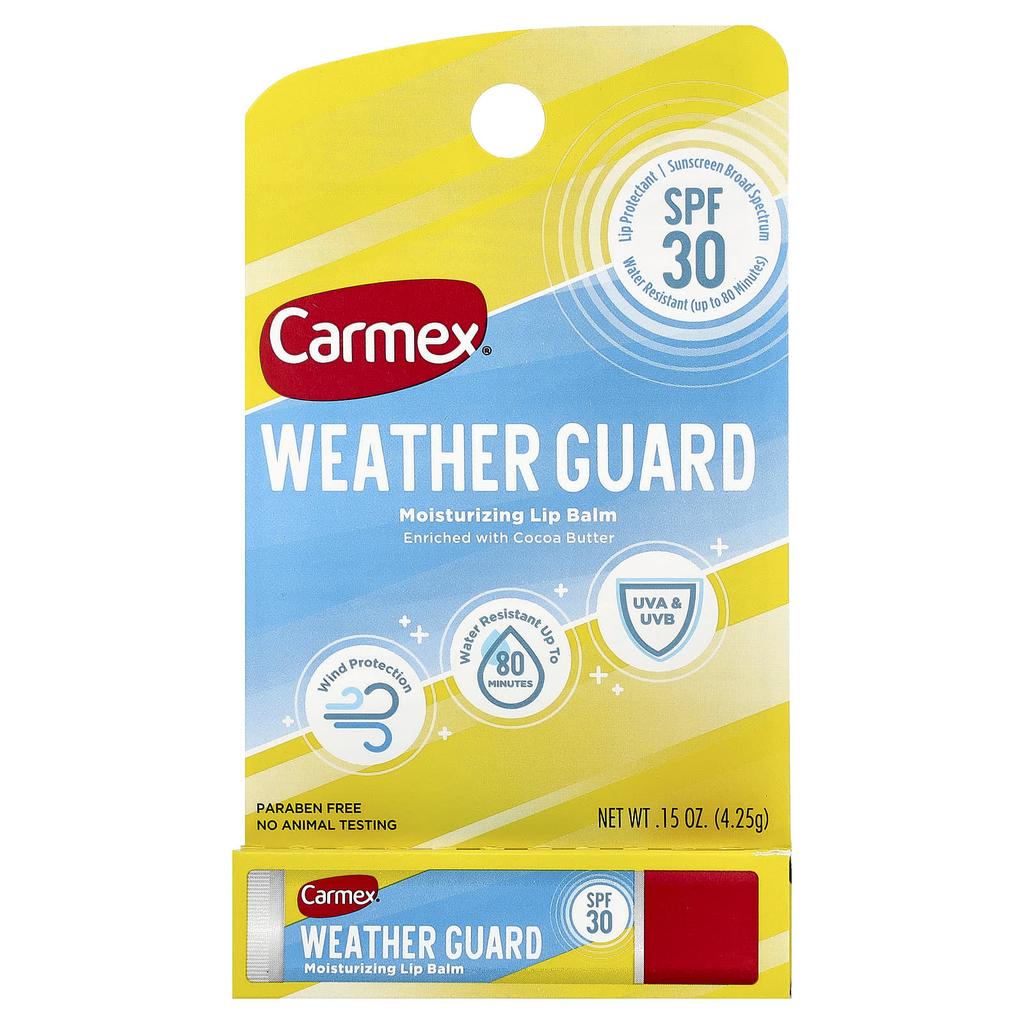 Carmex, Weather Guard, Moisturizing Lip Balm, SPF 30, 4.25 g (0.15 oz)