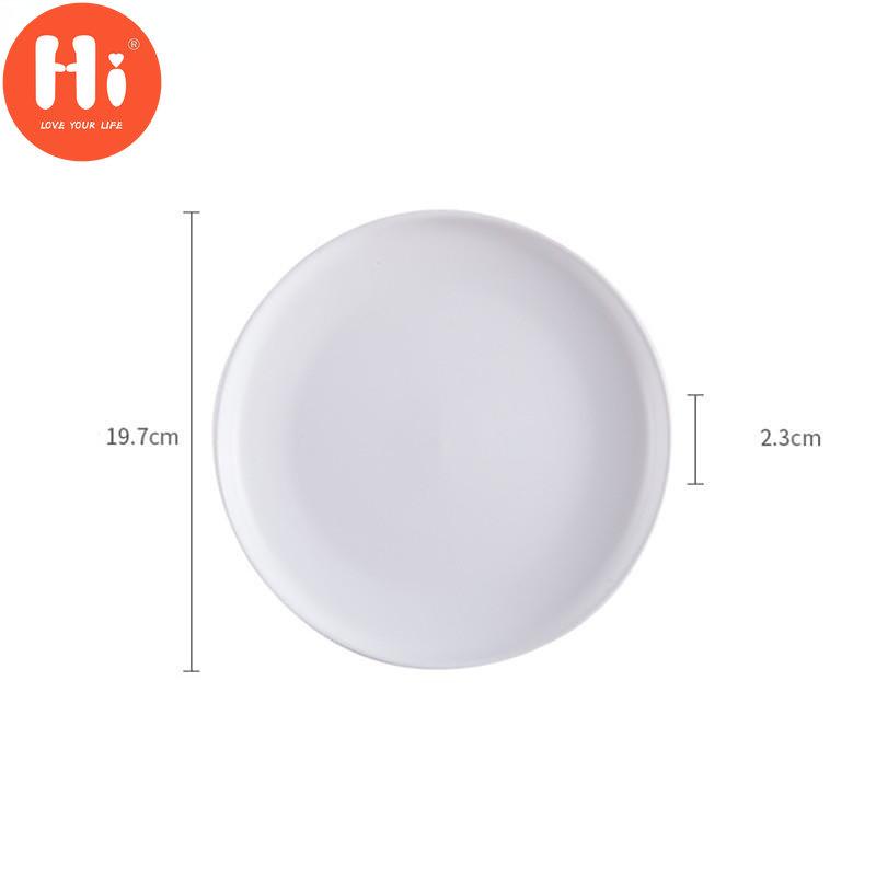 HiCeramic Round Steak Plates Beef Plate Dessert Dish Minimalist Pizza Breakfast Dish Tableware