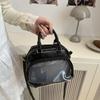 2025 New Trendy Niche Design Transparent Two-dimensional Pain Bag Versatile Large-capacity Simple Portable Shoulder Messenger Bag