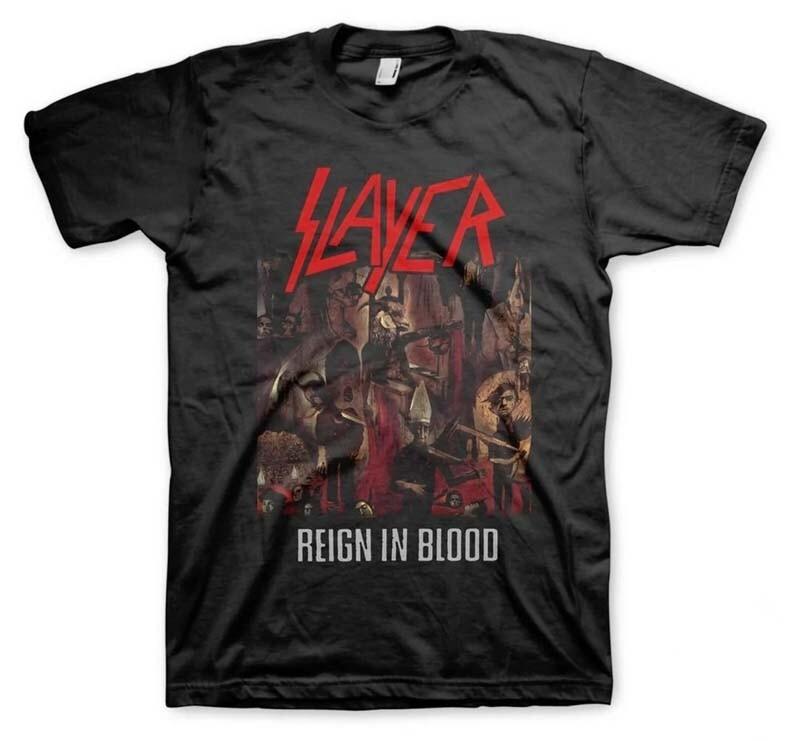 New Authentic Slayer Band Reign in Blood Album Heavy Metal Shirt South of Heaven Unisex T-Shirt S