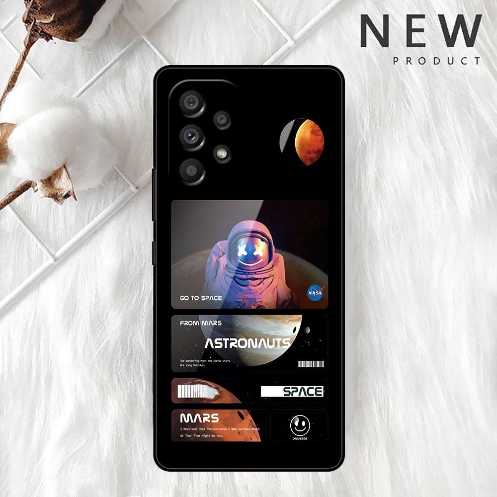 Cartoon Astronaut Star Space Cover For Samsung Galaxy A52 A12 A51 A32 A21s A71 A32 5G A12 A22 A53 A31 A13 A72 A02s Phone Cover