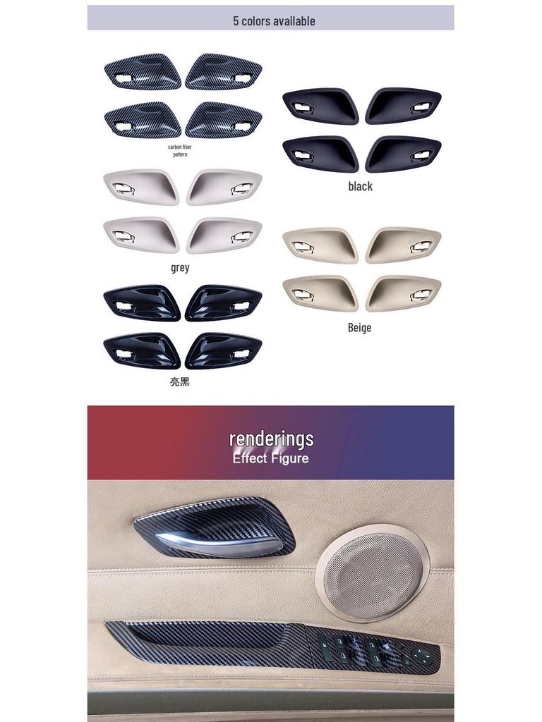 BMW 3 Series E90-E94 Carbon Fiber Door Handle & Bowl Set