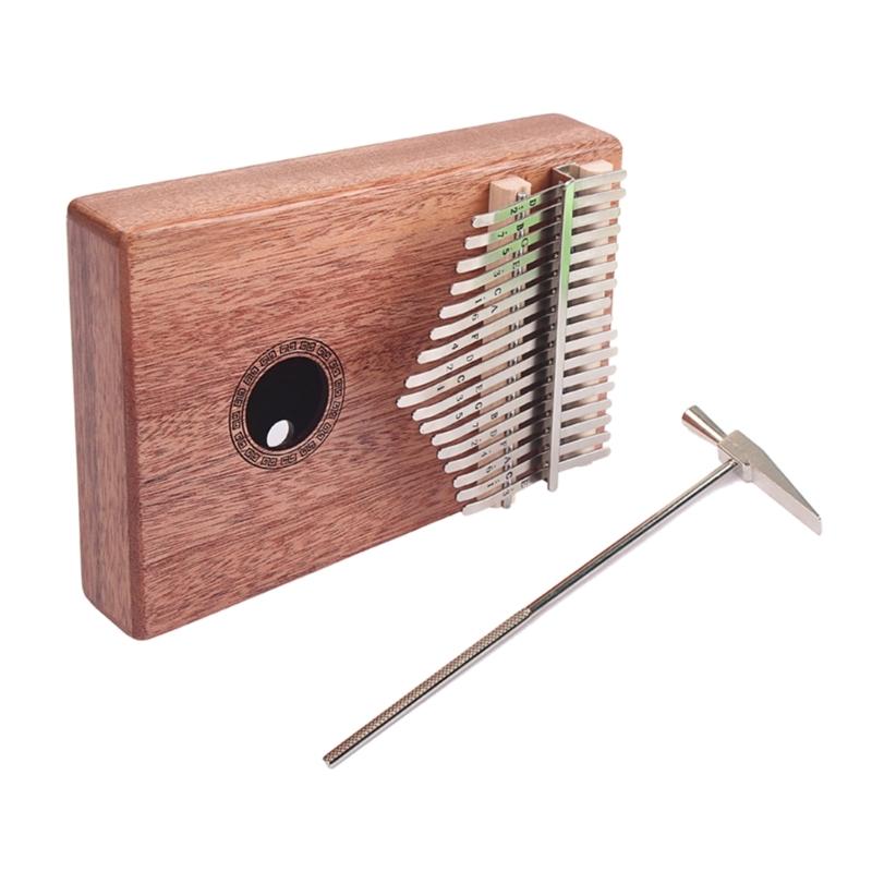 Kalimba 17 Keys Thumb Piano with Study Instruction & Tune Hammer Wood Finger Piano for Kids Adult Beginners Professional
