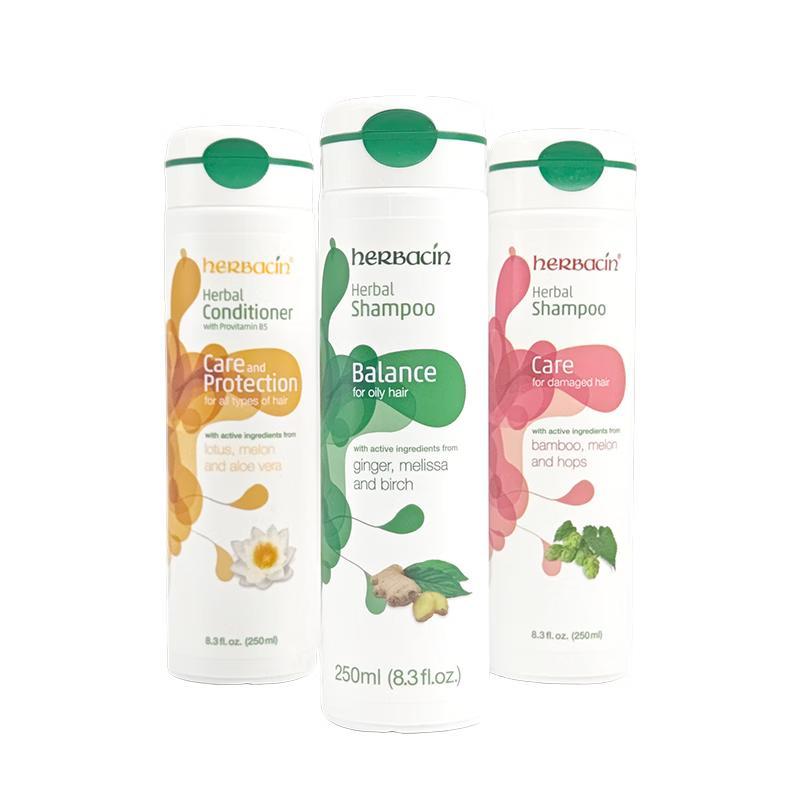 Herbacin Lemon Balm & Birch Shampoo for Oily/Medium Hair