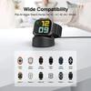 Magnetic Watch Wireless Charger Base for Apple Watch 10 9 8 7 6 5 SE Samsung Galaxy Watch 8 7 Active Dock Fast Charging Station