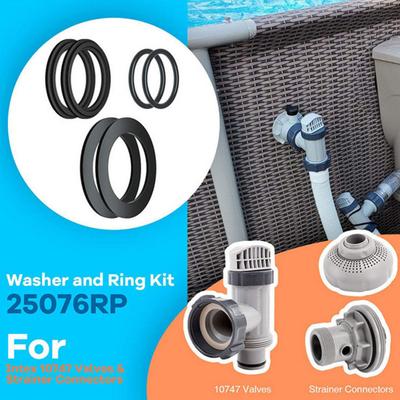 6Pcs Pool Gasket Ring Professional Replacement Round Pool Plunger Valve O-Ring Rubber Gasket Swimming Pool Accessories