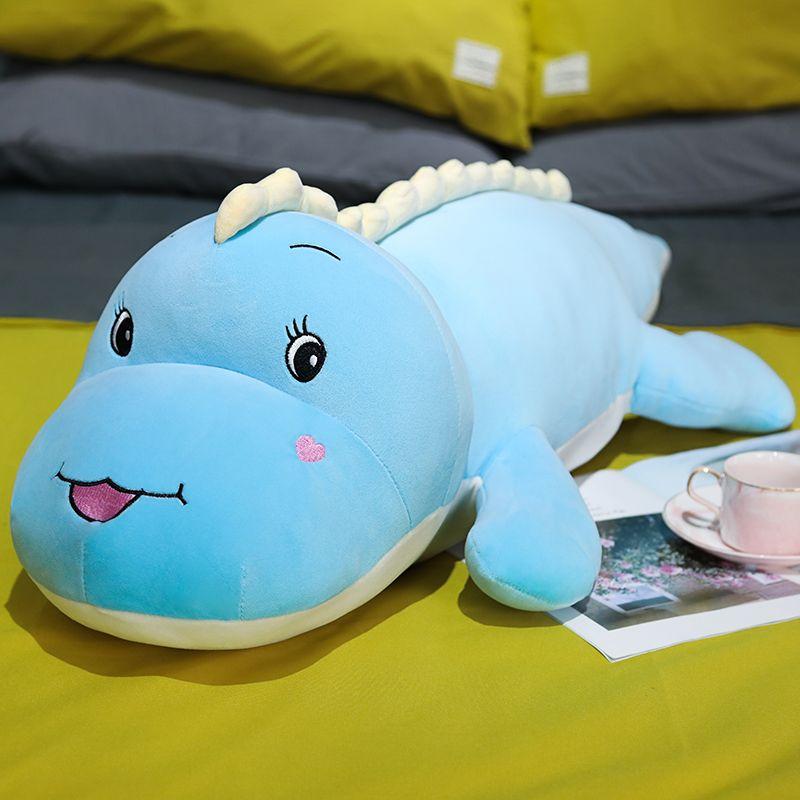 Dinosaurier-Plüschtierpuppe, die mit dir auf dem Bettkissen schläft. Süße Puppe für Mädchen. Große Stoffpuppe. Geburtstagsgeschenk