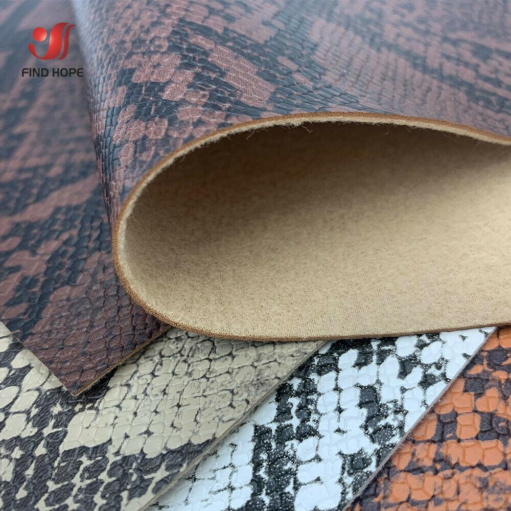A5 A4 Serpentine Snakeskin Pattern PU Leather Sewing Fabric Waterproof Synthetic Vinyl For Earring DIY Craft Brooch Handmade