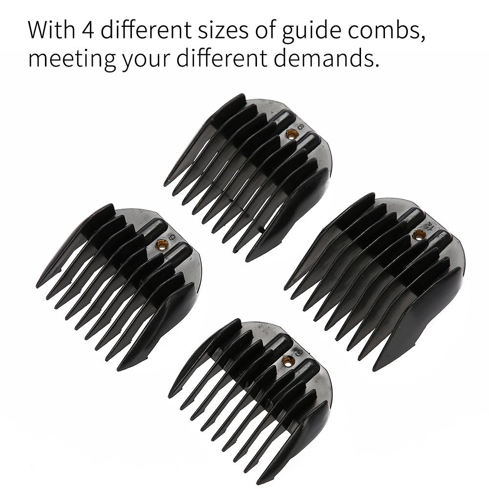 4PCS/Set Guide Comb Set Black Clipper Spare Parts Haircut Accessories