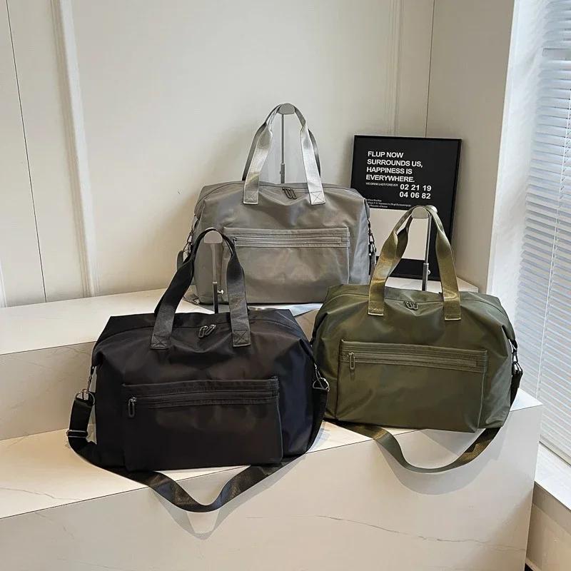 Zipper Large Capacity  Monochromatic  Versatile  Casual  Crossbody Bags  Soft  Commuter  Shoulder  Travel