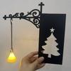 Vintage Bookshelf Lantern Light Wall Mounted Plastic Xmas Reading Book Lamp Pumpkin Pendant Halloween Bookshelf Lamp