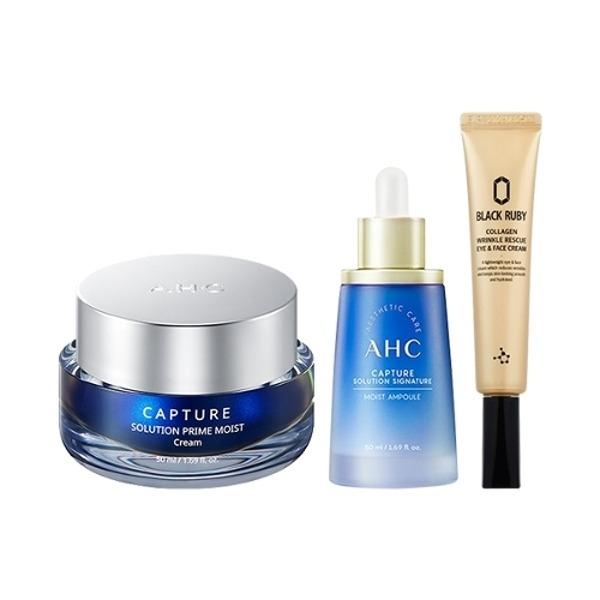 AHC Capture Moist Cream 50ml + Moist Ampoule 50ml + BLACK RUBY Collagen Eye Cream 30ml_23562819_587795