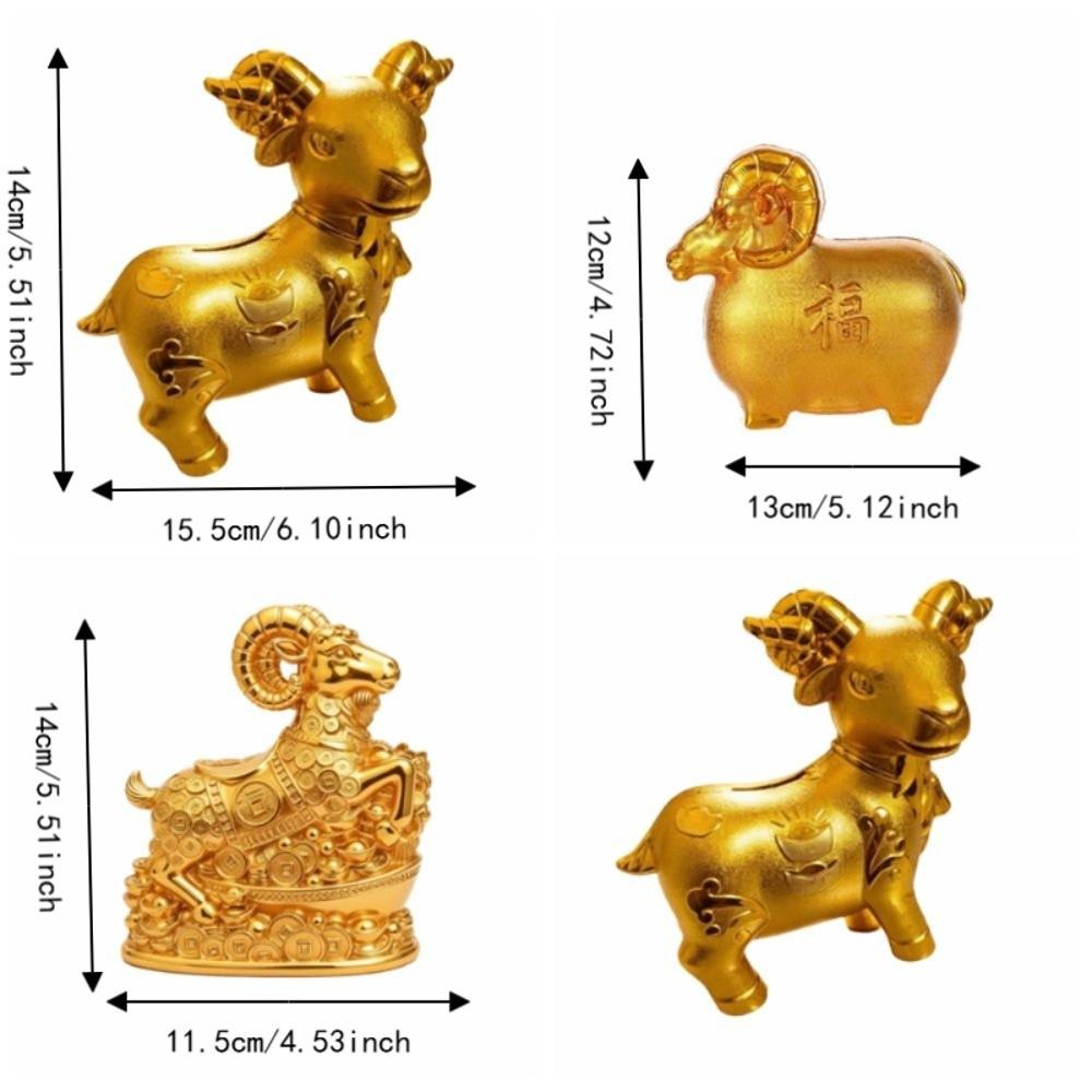 Mascot Zodiac Goat Ornaments Good Luck Lamb Money Jar Cute Sheep Piggy Bank Home