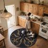 Oktopus,Runder Teppich,Teppich für Wohnzimmer Schlafzimmer Sofa Spielzimmer Dekor,Rutschfeste Fußmatte