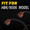 Female U 9006 HB4 Connector Headlight Low Beam Plug Socket Wire Harness Pigtail