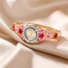 Rhinestone Bracelet Ladies Wristwatch Round Dial Quartz Watch Bracelet Watch  Court Style