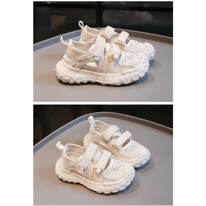 Girls' Sandals New Spring Summer Collection Children's Sports Sandals for Toddler Girls Mesh Shoes Fashionable Mid-Calf Shoes with Closed Toe