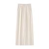 Women's Autumn 2025 High-Waist Wide-Leg Pants - White, Draped, Loose-Fit, Lightweight Yamamoto Style