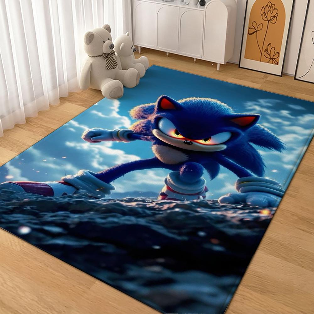 Sonic Hedgehog Carpet Bath Mat Plush Rug Small Rug Living Room Rug Bedroom Rug Machine Washable