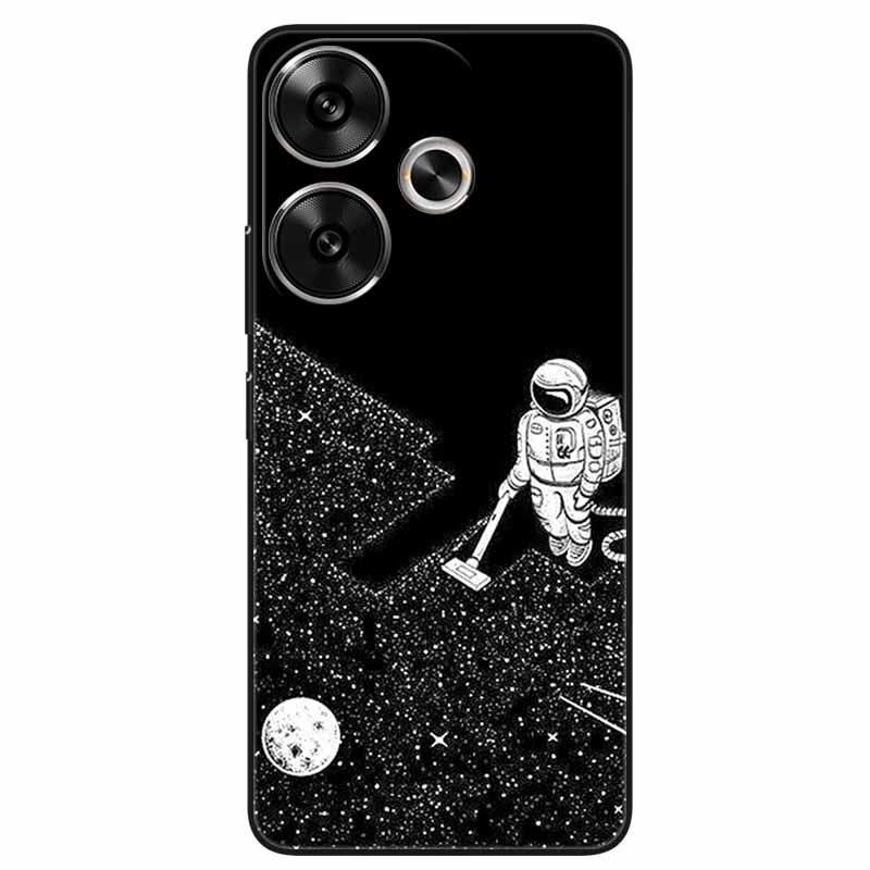 For Xiaomi Redmi 13 Case Animals Painted Black Silicone TPU Soft Bumpers for Redmi 13 4G 5G Redmi13 Phone Cover Protect Capa