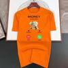 Money Calling Mobile Pattern Printed  Summer Luxury Brand Female Tshirt  cartoon High Quality Fashion Casual Men's T-shirt