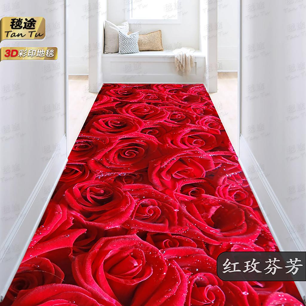 Light Luxury Long Corridor Carpet Solid Color Abstract Hall Runner Rugs Modern Hallway Aisle Floor Mat Bedroom Bedside Carpets