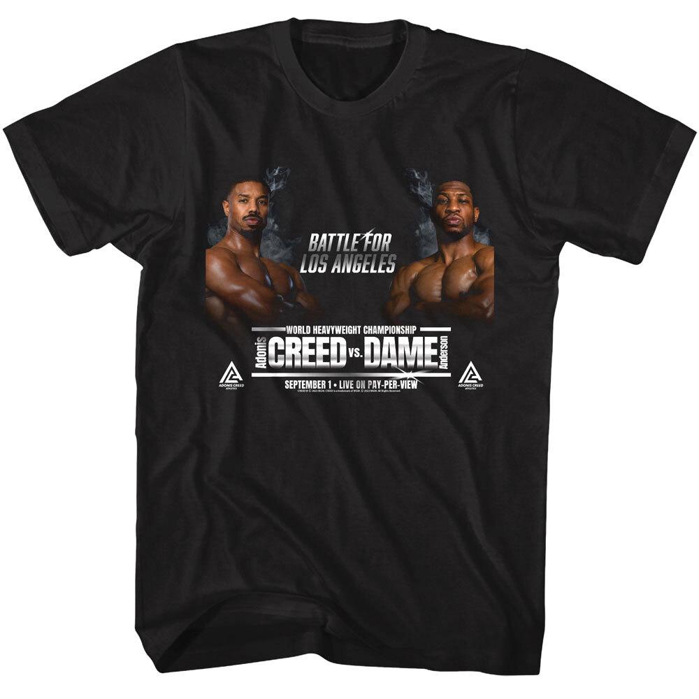 Creed v Dame Battle for LA Men T Shirt Adonis Anderson Boxing Rocky Balboa Box XXXXL