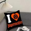 Cool JJagermeister Cushion Cover Elegant Comfort Pillowcase Sofa Bed Doublesided Printed Invisible Zipper Home Decor