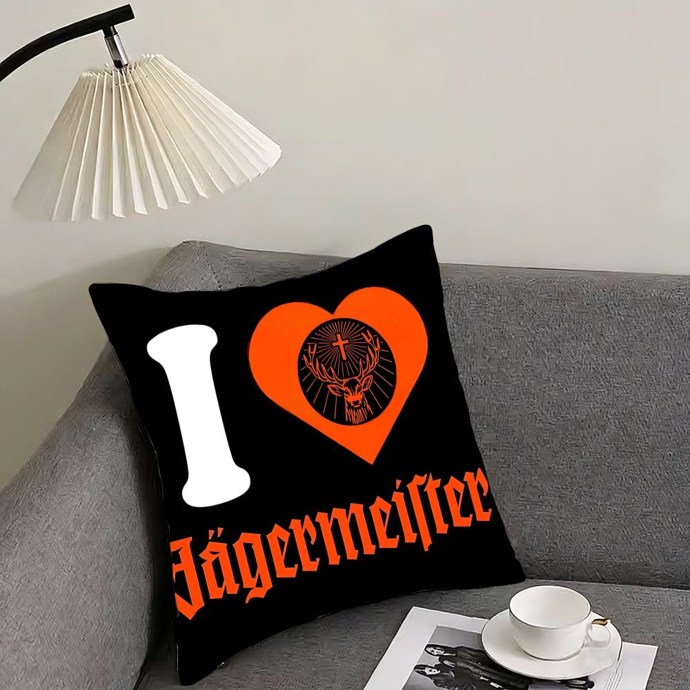 

Cool JJagermeister Cushion Cover Elegant Comfort Pillowcase Sofa Bed Doublesided Printed Invisible Zipper Home Decor 30x30cm