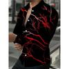 Herren Trendiges personalisiertes Langarmshirt mit Blitzmuster