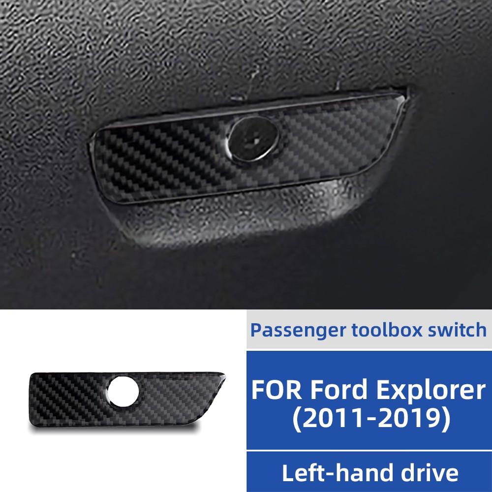 100% Real Carbon Fiber Dashboard Trim for Ford Explorer 2011-2019 Passenger Decor Strip, Glossy Epoxy Coating Interior
