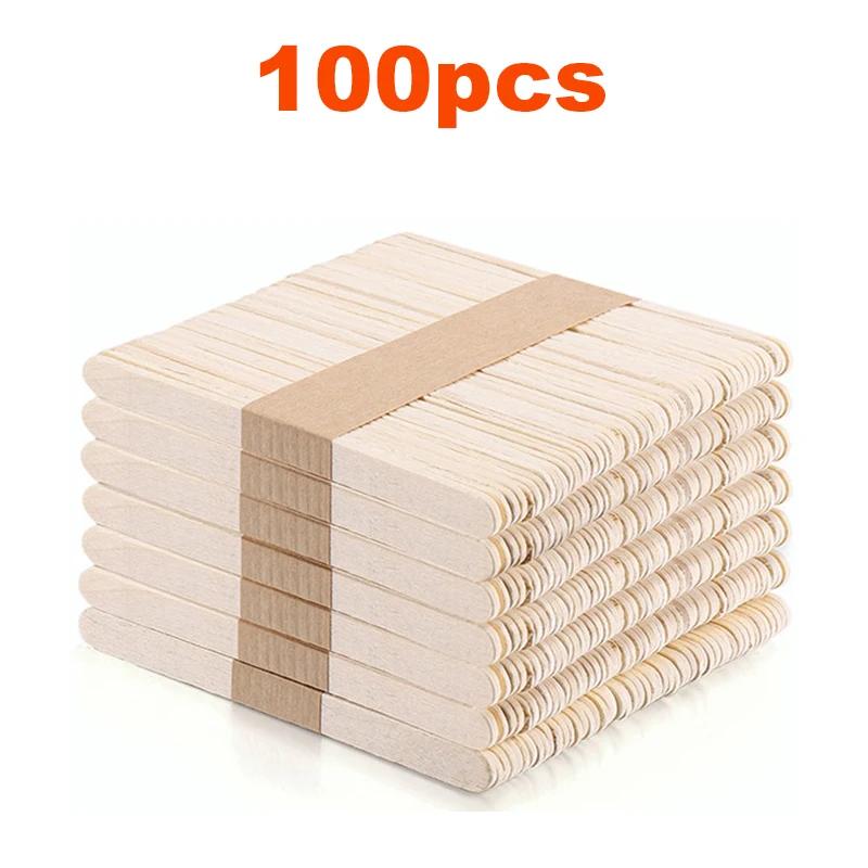 

100/200 шт. Натуральные деревянные палочки для мороженого эскимо Деревянная палочка Ложка для мороженого Ручное искусство Мороженое Лед Леденец Торт Инструменты