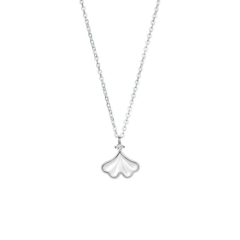 Sansheng Apricot Apricot Leaf Necklace Women'S Fashion Versatile Temperament Premium Clavicle Chain Gift Premium