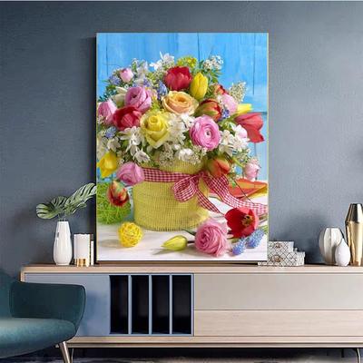 Pittura Diamante 5D Fai da Te Fiori Bellissimi Set Punto Croce Ricamo Diamante Pieno Arte Mosaico Immagine di Strass Decorazione Regalo