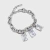 Jean Paul Clarisse Square Cubic Charm Chain Bracelet JB-22-043B