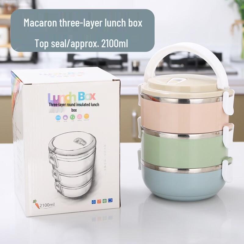 ZhiShi 3-Layer 304 Stainless Steel Insulated Lunch Box