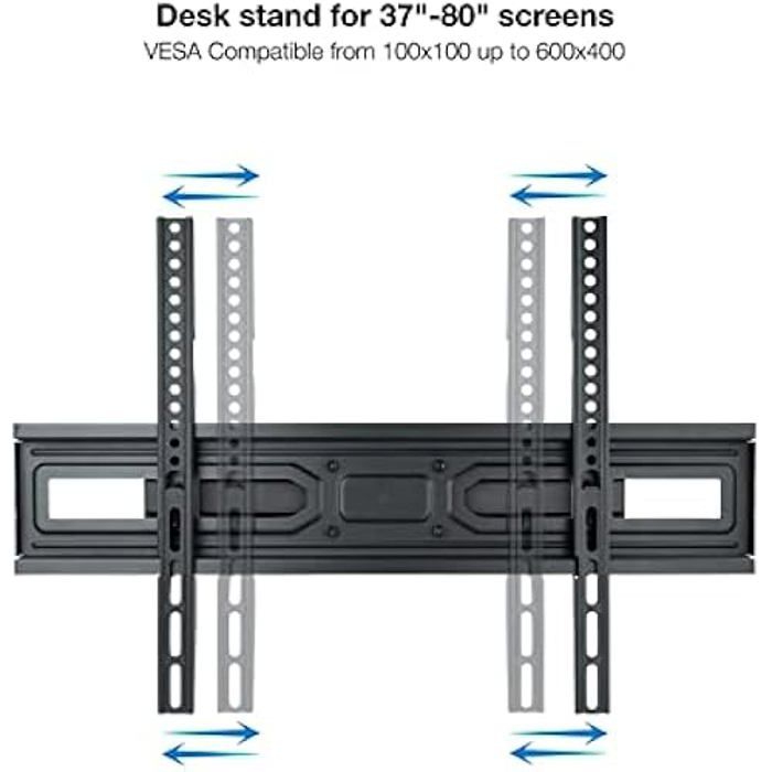 Support mural pour écrans de 37 à 80 pouces - TOOQ LP7866TN-B - Noir - Compatible VESA - Niveau à bulle inclus