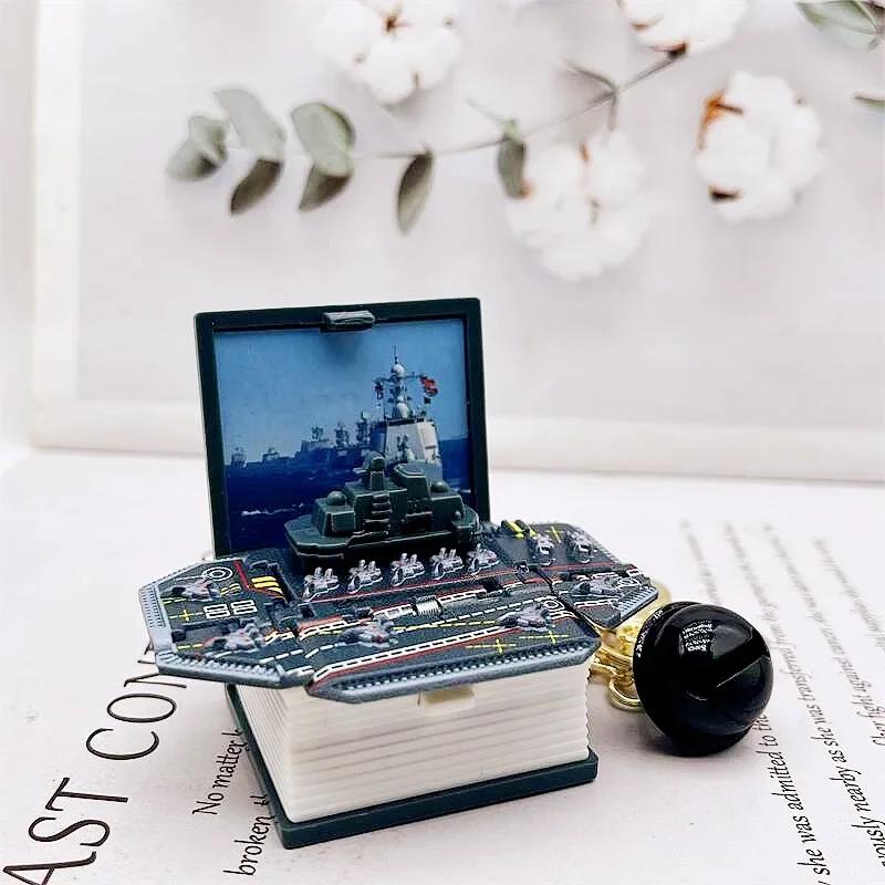 3d Dinosaur Castle Folding Book Keychain Pendant Cartoon Astronaut Soccer Field Pendant Anxiety Stress Children Kids Toy