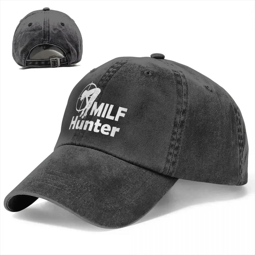 MILF Hunter Herren Damen Baseballkappen Distressed Cotton Hüte Kappe Klassische Outdoor-Aktivitäten Verstellbare Passform Sonnenkappe