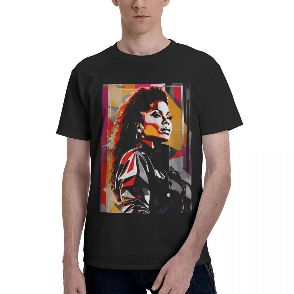 Edison Houston Janet Jackson 100 Cotton Casual Breathable Confortable Manga High End Mens Clothing Mens Tops