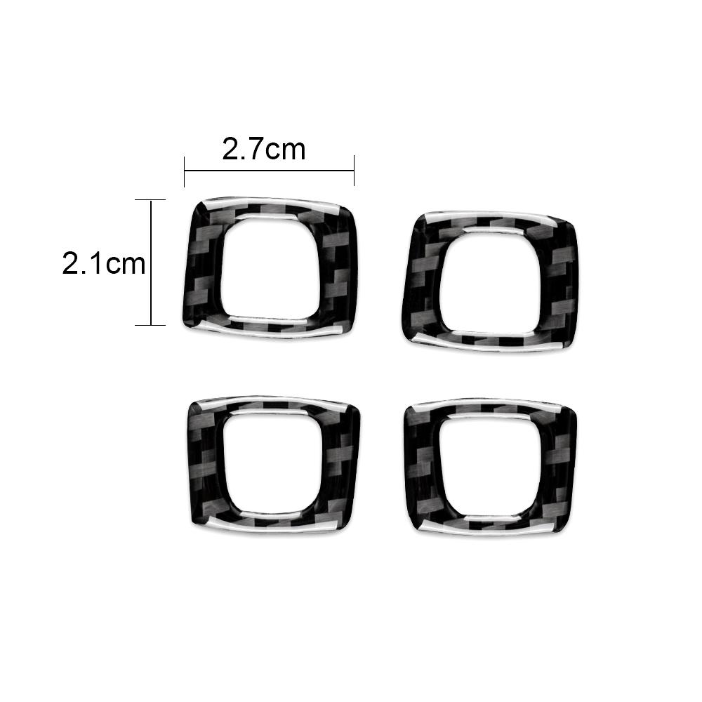 AIRSPEED 4 stk For BMW X3 E83 2004-2010 Klistremerke i karbonfiber Deksel for ring rundt dørlås for E83 Interiørtilbehør