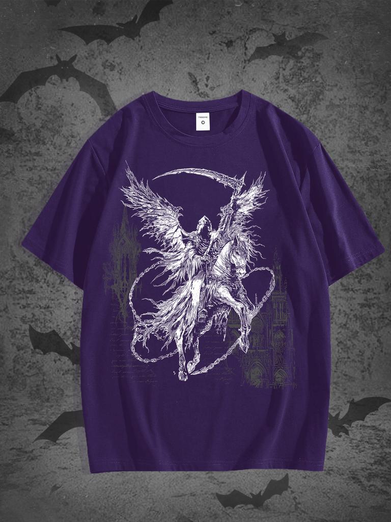 Men's Graphic Oversized Short Sleeve Tee Shirt Y2K Vintage Streetwear T-Shirts 