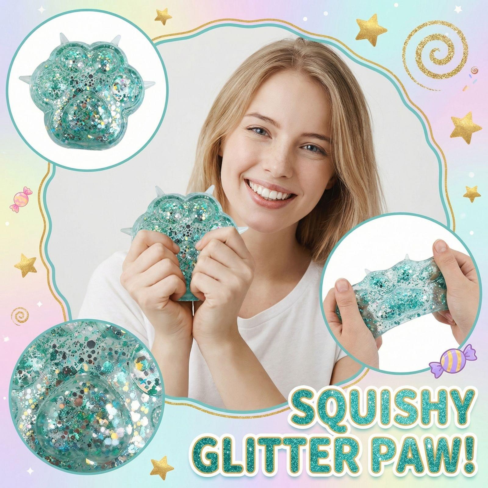

Cute Toy With Gold Glitter And Maltose For Stress Relief. One Size